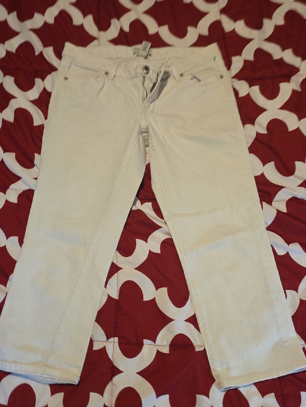 Banana Republic White Cropped Jeans